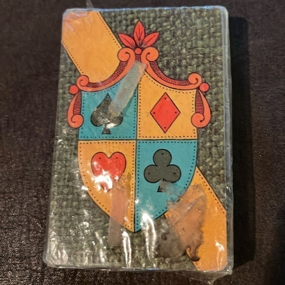 Vintage MCM Double Deck Stardust Nu Vu Playing Cards Sealed Set Green Yellow - Picture 2 of 6